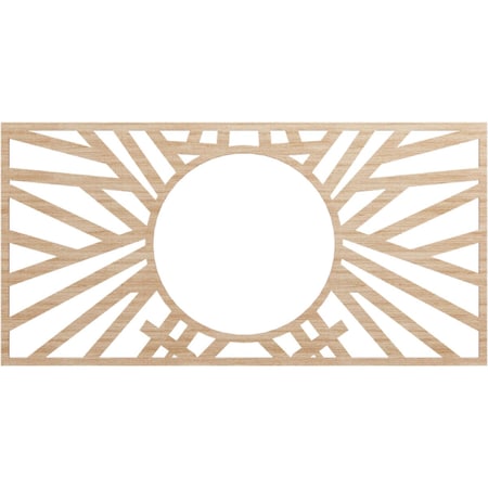 Ekena Millwork Hoover Wood Fretwork Pierced Ceiling Medallion, Alder, 36"W x 18"H x 13 3/8"ID x 1/4"T CMWP36X18X0250HOAL